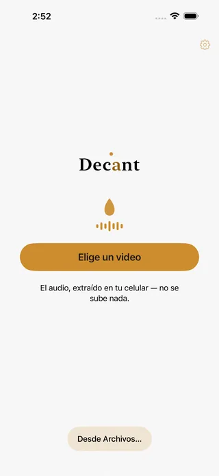 Decant screenshot