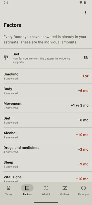 Expectancy screenshot
