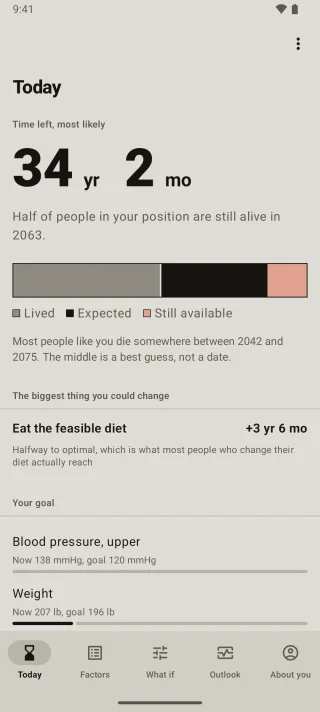 Expectancy screenshot